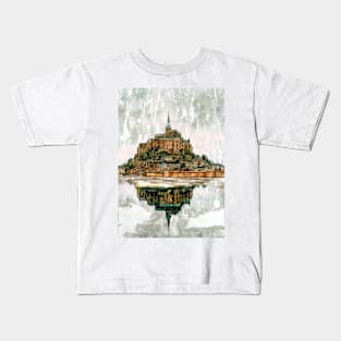 Mirrored Castle Abstract. For Vintage Castle Lovers. Kids T-Shirt